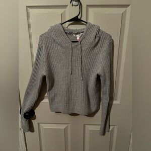 No Boundaries Light Gray Cropped Sweater
